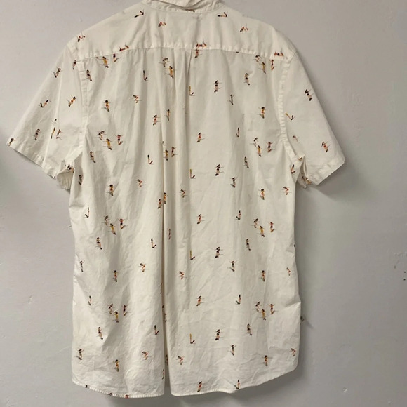 Goodthreads Shirt Poplin Skateboard Button Down Short Sleeve Shirt Size XL - Picture 4 of 7